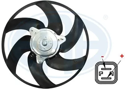 Produktbild von ERA 352023 Lüfter Motorkühlung Kühlerlüfter passend für PEUGEOT 307 CC (3B) Wasserkühler Ø338mm