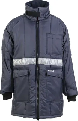 Image de Taille XXL Hommes Planam Réfrigération/congélation Parka marine Doublure rouge Modèle 5121