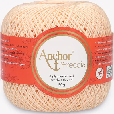 Produktbild von Anchor Freccia 12 – Feines Baumwollgarn für filigranes Häkeln (Color 01010)