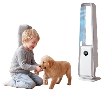 Obrázek produktu pro Bezlopatkový věžový ventilátor, výkon 36 W, oscilace 75°, 24 rychlostních stupňů, HEPA filtr, dosah 6 m