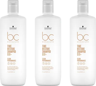 Produktbild von BC Bonacure Time Restore Shampoo 3x1000 ml