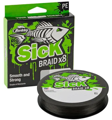 Produktbild von Berkley Sick Braid x8 Angelschnur Schwarz 300m, 0,06mm, 5,4kg Tragkraft