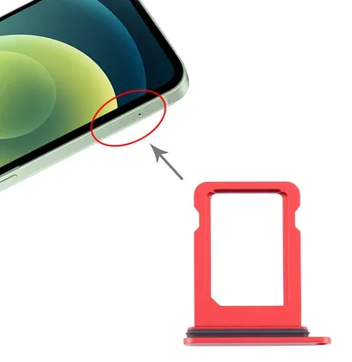 Obrázek produktu pro Držák SIM karty pro Apple iPhone 12 Mini, červený, náhradní díl,