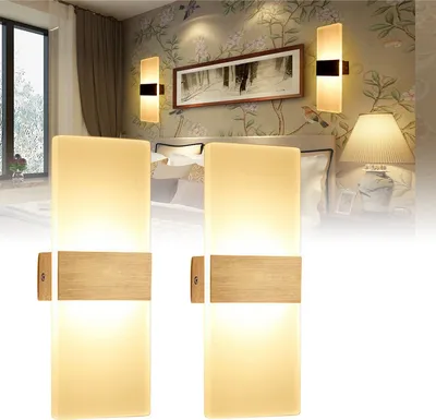 Immagine prodotto di SWANEW Lampada da parete a LED 12W Luce da corridoio Faretto da parete per interni Lampada da parete Lampada da corridoio per esterni Bianco caldo