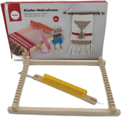 Produktbild von Rayher Holz Webrahmen Kinder Webbreite natur inkl 7202200 18,5x29 16,5 cm;