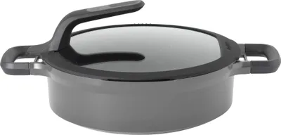 Produktbild von BergHOFF Gem 2307424, 3,9 l, Rund, Schwarz, Aluminium-Guss, Schwarz, Glas