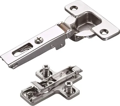 Produktbild von 2 x Salice Topfband 110° Serie 200 Bohrbild T45 Eckanschlag inkl. Kreuz-Montageplatte Höhe 6 mm mit vormontierten Euroschrauben und Exzenterverstellung Schrankscharnier von SOTECH