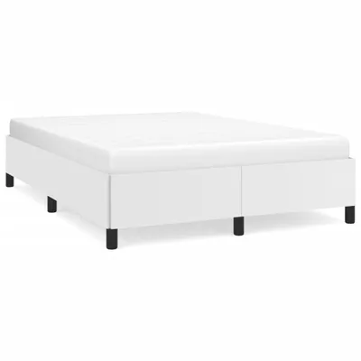 Produktbild von "Winterschlussverkauf "Bettgestell - CLORIS - Doppelbett - Robust und langlebig - Weiß 140x200 cm - Einfache Montage - Kunstleder - NeuMöbel7965767