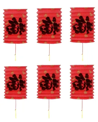 Produktbild von Chinesische Neujahrs-Papierlaternen, 17 cm, Rot, 6 Stück