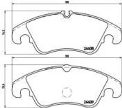 Produktbild von Brembo Bremsbelagsatz, Scheibenbremse Vorderachse P 85 098