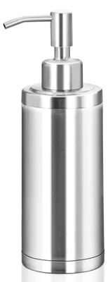 Produktbild von Seifenspender aus Edelstahl für Küche und Bad, nachfüllbare Pumpflasche für Geschirrspülmittel, 300 ml, gebürstetes Nickel