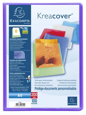 Image de EXACOMPTA 5799E EXACOMPTA Livret de présentation, DIN A4, PP, 100 pochettes, assorti