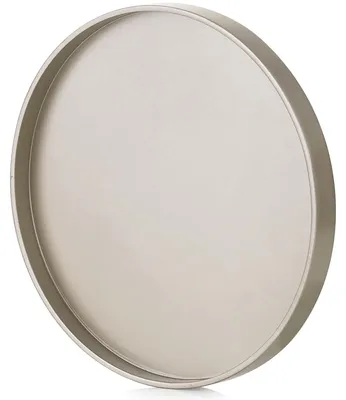 Obrázek produktu pro Kulatý zlatý tác - Dřevěný tác - Dekorativní tác - Protiskluzový - 30 cm - Vhodný pro svíčky - Dekorační tác