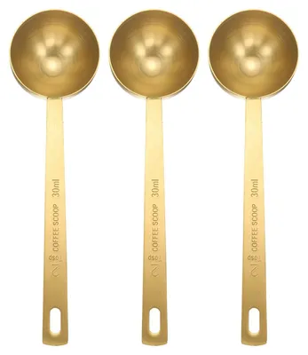 Messlöffel-Set 3-tlg., 30 ml, 304 Edelstahl, gold