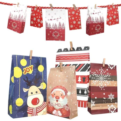 Produktbild von Adventskalender zum Selbst Befüllen mit Pinguinmotiv, Kinder & Erwachsene, DIY