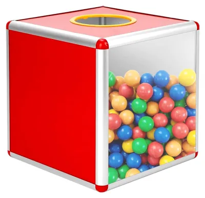Produktbild von Lotterie-Box, 30 cm, transparente Wahlurne, Spendenbox für Verlosungen und Abstimmungen