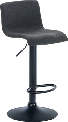 Produktbild von CLP Barhocker Hover mit Stoffbezug - Farbe: dunkelgrau, Gestellmaterial: Metall matt schwarz