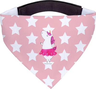 Produktbild von Mr. & Mrs. Panda Hundehalstuch Einhorn Ballerina - Rot Pastell - Geschenk, Unicorn, Schal Für Hunde, Tuch, Einhörner, Wohnung, Party, Halstuch Hund, Geburtstag