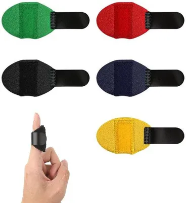 Produktbild von Fingerstützen für Triggerfinger - 5 Stück Fingerstütze und Unterstützung für gebrochene und gespannte Finger (5 Farben) .