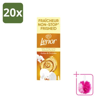 Productafbeelding van 20 x Lenor Geurparels Gouden Orchidee - 570 g - Voordeelverpakking - 20 stuks