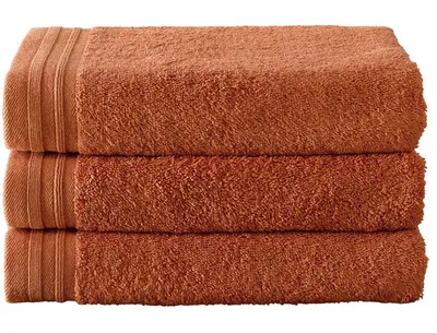 Produktbild von handtücher 100 x 50 cm Baumwolle orange 3 Stück