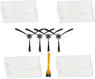 Ersatzteilset für Lefant F1: 8 HEPA-Filter + 4 Seitenbürsten