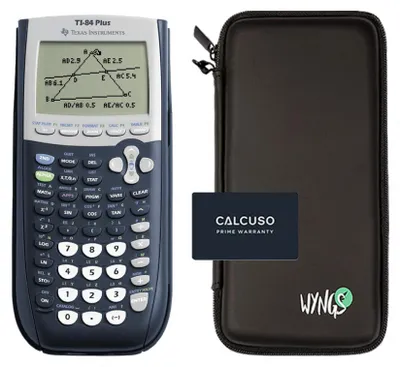 Produktbild von TI-84 Plus inkl. WYNGS Schutztasche Schwarz - Grafikrechner - Basic Set