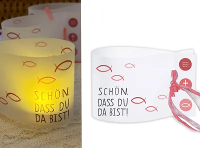 Windlicht-Set, 16 Stück, rot, 12x8 cm, Tischdeko