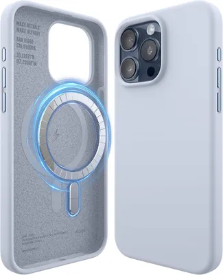 Produktbild von Elago MagSafe Silikonhülle für iPhone 15 Pro Max Hellblau