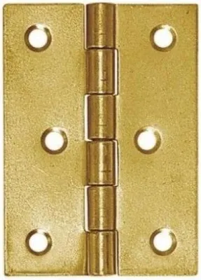 Immagine prodotto di Cerniera per cassa con perno rivettato zincata gialla 42x70x1,0mm