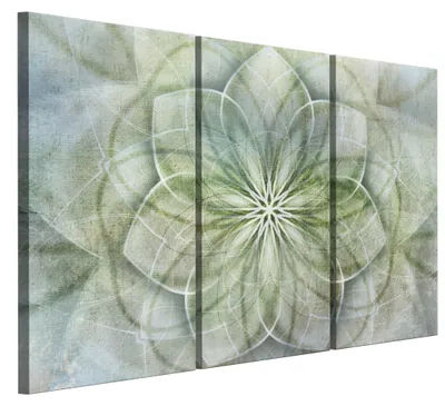 Produktbild von LUMASOUL Leinwand Bilder 90x60 cm, Leinwandbild Boho Motiv, Wandbilder Holzrahmen und Webstuhl Wohnzimmer und Schlafzimmer, 3 teilig Mandala 10