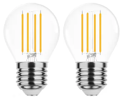 Productafbeelding van Modee LED Globelamp G80 E27 Helder - 4W 470lm 2700K - Warmwit - Vervangt 40W - 2 stuks