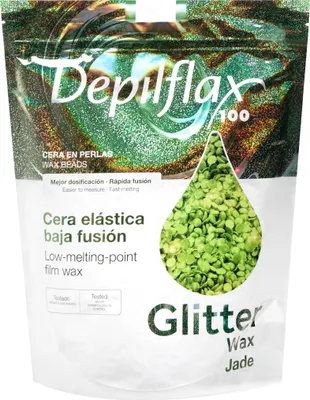 Produktbild von Depilflax 100 flexibles, niedrigschmelzendes Enthaarungswachs Perle Jade 1000 g