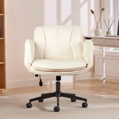 Produktbild von Bürostuhl Bürostuhl ergonomisch mit Armlehnen, breitem Sitz & Lordosenstütze