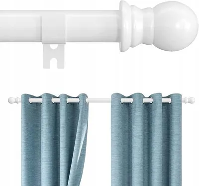 Obrázok produktu pre Teleskopická tyč na záclony biela 76-110 cm