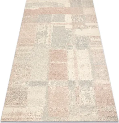 Produktbild von FLUX 461.43.AE200 Wollteppich OSTA - Geometrisch, Strukturell, Loft creme / rosa beige 240x340 cm