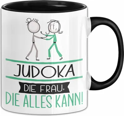 Produktbild von Judoka Geschenk Tasse Becher Die Frau Die Allen Kann Geschenkidee für eine Judoka Lustig (Schwarz)