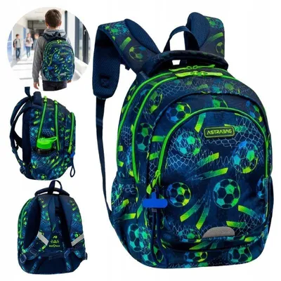 Produktbild von Astra | Schulrucksack Set Fußball, ergonomisch, leicht, mit Reflektoren