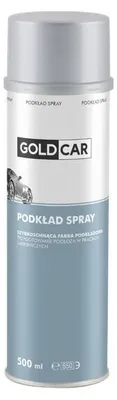 Zdjęcie produktu dla PODKŁAD AKRYLOWY SPRAY SZYBKOSCHNĄCY UNIWERSALNY SZARY SPARY Goldcar 500ml
