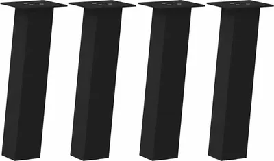 Obrázek produktu pro vidaXL Nohy konferenčního stolku 4 ks černé 42 cm ocelové