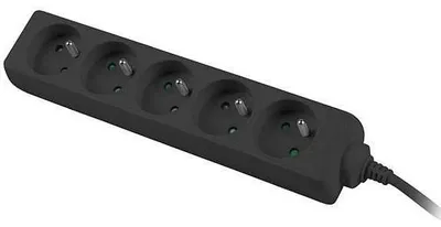 Immagine prodotto di Cavo di prolunga PremiumCord 230V 2m 5 prese, nero