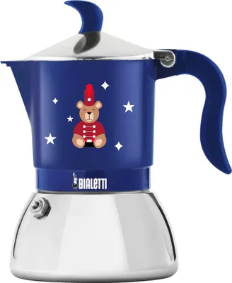 Bialetti 0006649 Manuelle Kaffeemaschine Mokka-Kanne 0,473 l Blau, Rot, Edelstahl