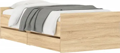 Produktbild von vidaXL Bettgestell mit Schubladen Sonoma-Eiche 90x200 cm