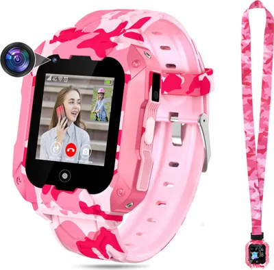 Produktbild von (Pink) T28 Smartwatch pro děti, 4G bezpečné chytré hodinky, GPS tracker, SOS volání, kamera wifi pro děti, studenty ve věku od 4 do 12 let, narozeninové dárky
