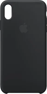 A black iPhone case with the Apple logo embossed on it, shown against a white background.