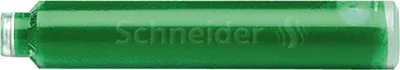 Zdjęcie produktu dla SCHNEIDER SN6604 Standardowy nabój atramentowy do pióra wiecznego, zielony, pudełko 6 szt