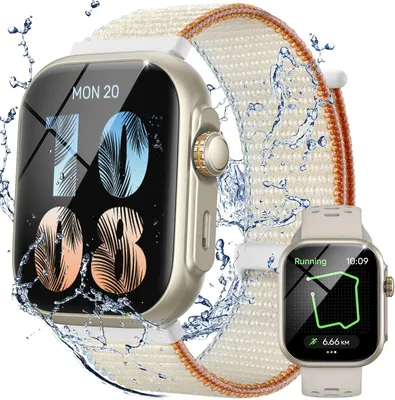 Produktbild von Parsonver Smartwatch mit GPS & Telefonfunktion – 1,85 Zoll Display, 100+ Sportmodi, 3ATM Wasserdicht, Herzfrequenz- & Schlafüberwachung, 2 Armbänder