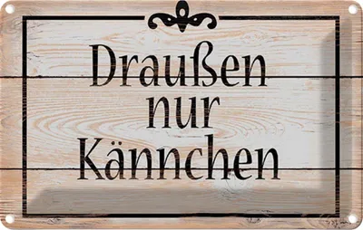 Produktbild von vianmo Blechschild 12x18 cm draußen nur Kännchen Tee Essen Trinken