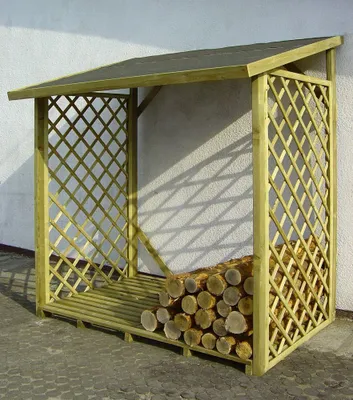 Produktbild von Kaminholzunterstand Arvensis - Abmessungen: 200 x 140 x 220 cm (B x T x H)