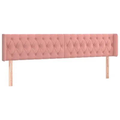 Produktbild von vidaXL Kopfteil mit Ohren Rosa 183x16x78/88 cm Samt